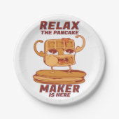 Ontspan de broodjesmaker hier.  papieren bordje (Voorkant)