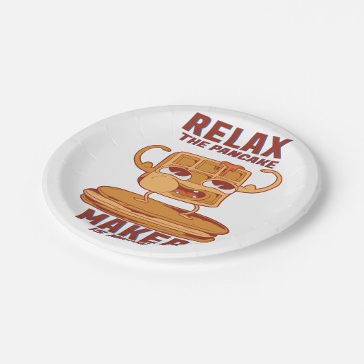 Ontspan de broodjesmaker hier.  papieren bordje (Gekanteld)