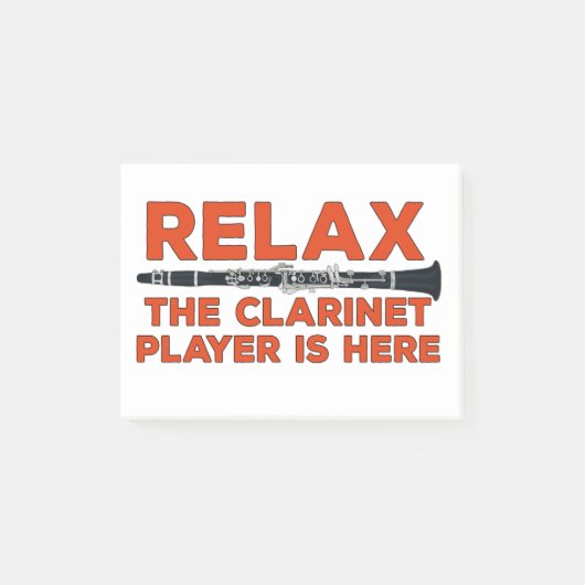 Ontspan de Clarinet Player hier Post-it® Notes (Voorkant)