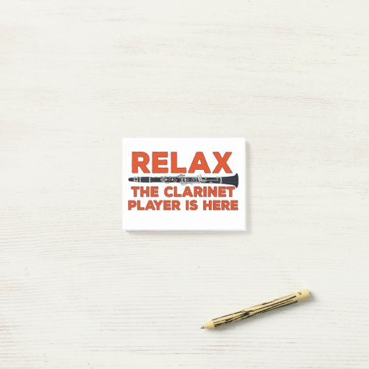 Ontspan de Clarinet Player hier Post-it® Notes (Op bureau)