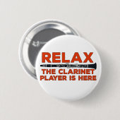 Ontspan de Clarinet Player hier Ronde Button 5,7 Cm (Voorkant /achterkant)
