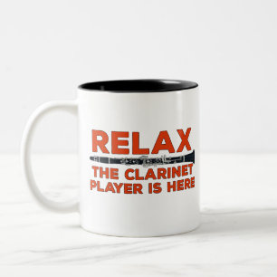 Ontspan de Clarinet Player hier Tweekleurige Koffiemok