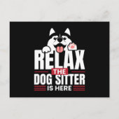 Ontspan de Dog Sitter hier in de vergadering Briefkaart (Voorkant)