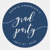 Ontspan de Editable Kleur van de Partij van het Af Ronde Sticker (Voorkant)