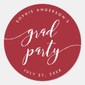 Ontspan de Editable Kleur van de Partij van het Af Ronde Sticker (Voorkant)