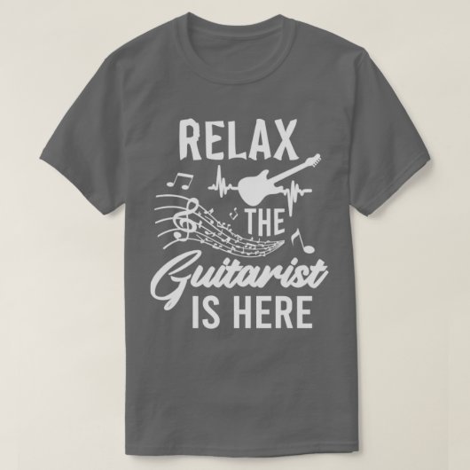 Ontspan de gitarist hier voor gitaarovers (1) t-shirt (Design voorkant)
