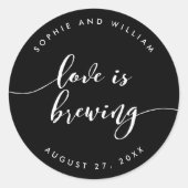 Ontspan de Liefde van het Manuscript de Aangepaste Ronde Sticker (Voorkant)