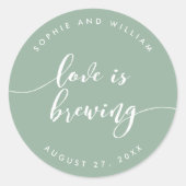 Ontspan de Liefde van het Manuscript de Aangepaste Ronde Sticker (Voorkant)