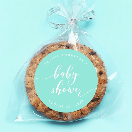 Ontspan de Munt van het Baby shower van het Manusc Ronde Sticker