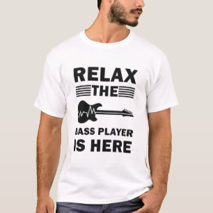 Ontspan de speler van de Bass hier gitaar Bass T-shirt