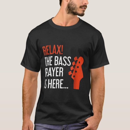 Ontspan de speler van de Bass hier gitaar Bass T-shirt (Voorkant)