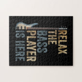 Ontspan de speler van de Bass hier gitarist Instru Legpuzzel (Horizontaal)