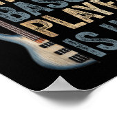Ontspan de speler van de Bass hier gitarist Instru Poster (Hoek)