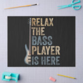 Ontspan de speler van de Bass hier gitarist Instru Tissuepapier (Craft)