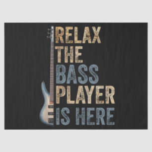 Ontspan de speler van de Bass hier gitarist Instru Tissuepapier