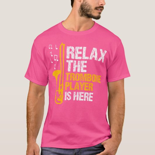 Ontspan de Speler van de Trombone hier het Markere T-shirt (Voorkant)