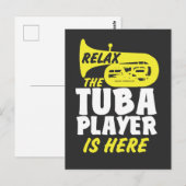 Ontspan de Tuba Player hier - grappige muzikant Briefkaart (Voorkant / Achterkant)
