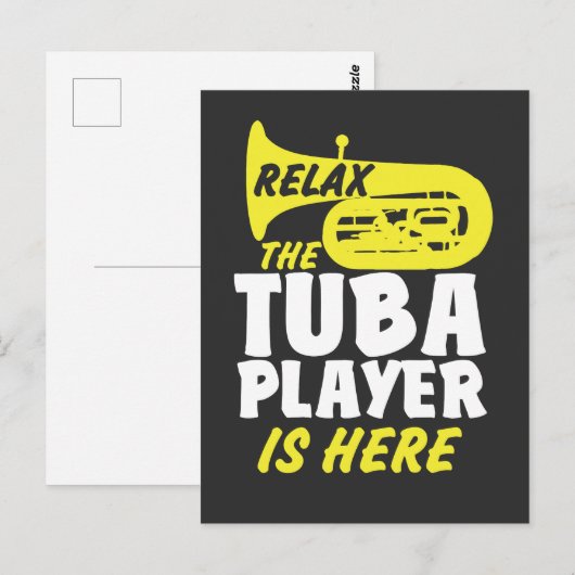 Ontspan de Tuba Player hier - grappige muzikant Briefkaart (Voorkant / Achterkant)