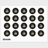 Ontspan de vierde grappige labrador retriever hond ronde sticker (Vel)