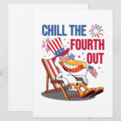 Ontspan de Vierde Grappige Patriotische Pelikaan Kaart (Voorkant / Achterkant)