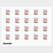 Ontspan de Vierde Grappige Patriottische Pelikaan Ronde Sticker (Vel)