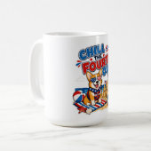 Ontspan de Vierde Patriottische Corgi Koffiemok (Voorkant links)