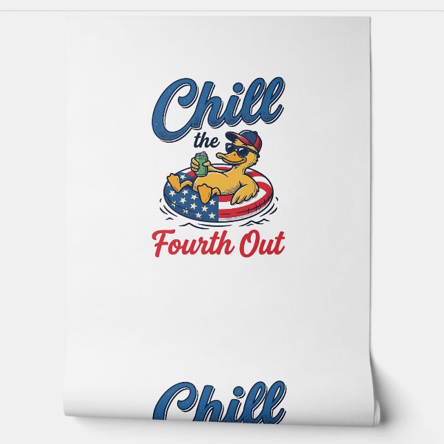 Ontspan de Vierde Patriottische Eend T-Shirt Ontwe Behang (Afrollen)