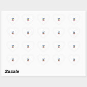 Ontspan de Vierde Patriottische Eend T-Shirt Ontwe Hart Sticker (Vel)