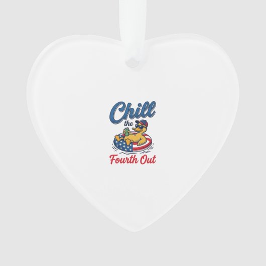 Ontspan de Vierde Patriottische Eend T-Shirt Ontwe Ornament (voorkant)