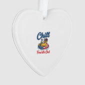 Ontspan de Vierde Patriottische Eend T-Shirt Ontwe Ornament (voorkant)
