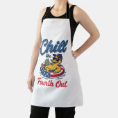 Ontspan de Vierde Patriottische Eend T-Shirt Ontwe Schort (Insitu)