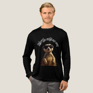 Ontspan – De Wereld Kan Wachten | Koude Meerkat me Tri-Blend Shirt