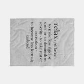 Ontspan - Definitie herinnering franje aan rest Fleece Deken (Voorkant (Horizontaal))