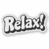 'Ontspan!' Design Sticker (Voorkant)