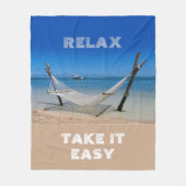 Ontspan - Doe het rustig aan Fleece Deken (Voorkant)