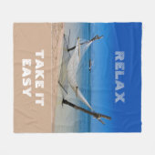 Ontspan - Doe het rustig aan Fleece Deken (Voorkant (Horizontaal))