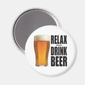 Ontspan Drink bier Magneet (Voorkant / Achterkant)