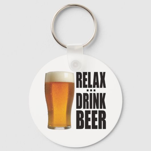 Ontspan Drink bier Sleutelhanger (Voorkant)