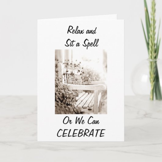 ONTSPAN EEN TWEELINGZUS OF WE KUNNEN DE VERJAARDAG KAART (Voorkant)