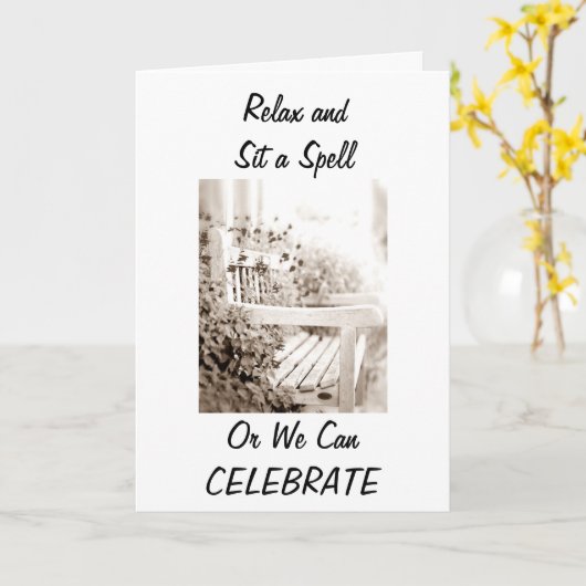 ONTSPAN EEN TWEELINGZUS OF WE KUNNEN DE VERJAARDAG KAART (Gele Bloem)