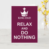 Ontspan en doe niets donkere claret van Vaderdag Kaart (Gele Bloem)