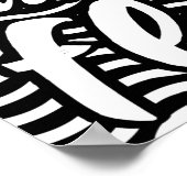 Ontspan en ga gewoon met de stroom, de golfversie poster (Hoek)