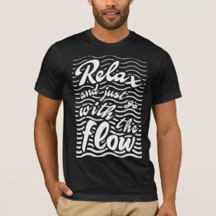 Ontspan en ga gewoon met de stroom, de golfversie t-shirt