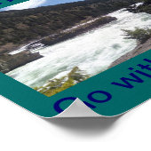 Ontspan en ga met de stroom mee. poster (Hoek)