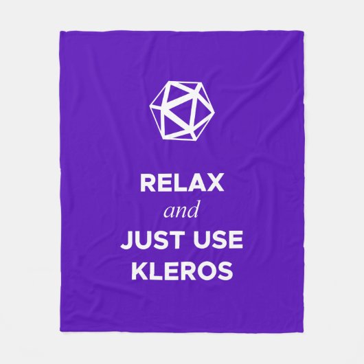 Ontspan en gebruik gewoon Kleros Cozy Blanket Fleece Deken (Voorkant)