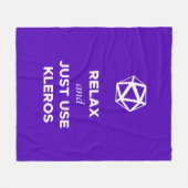 Ontspan en gebruik gewoon Kleros Cozy Blanket Fleece Deken (Voorkant (Horizontaal))