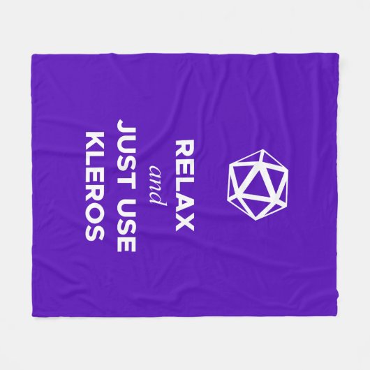 Ontspan en gebruik gewoon Kleros Cozy Blanket Fleece Deken (Voorkant (Horizontaal))