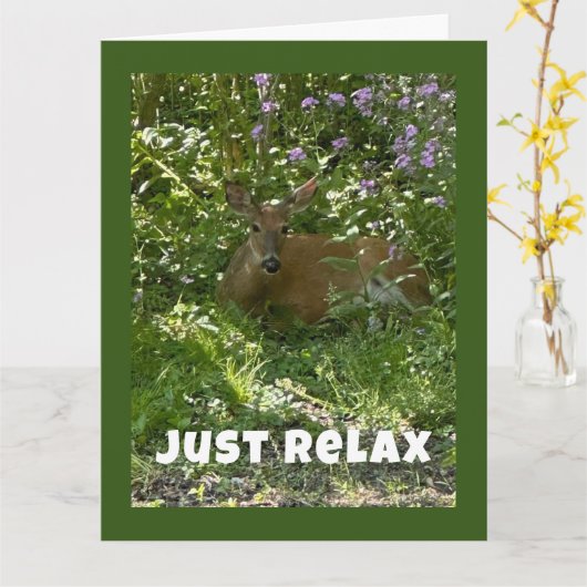 ONTSPAN EN GENIET— GELUKKIGE VERJAARDAG VOOR U KAART (Gele Bloem)