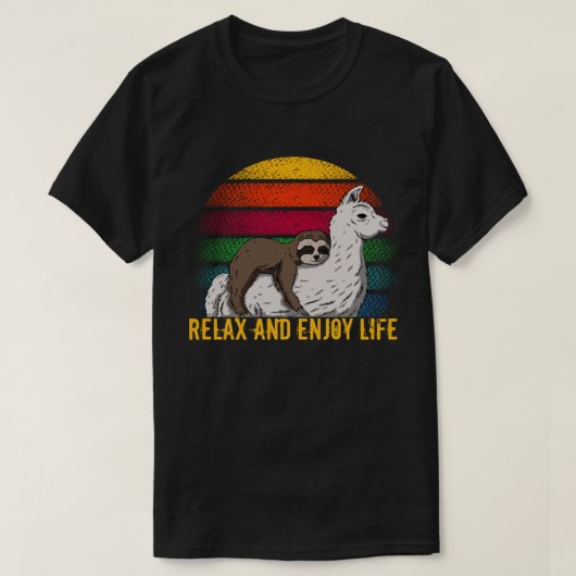 Ontspan en geniet van het leven t-shirt (Design voorkant)