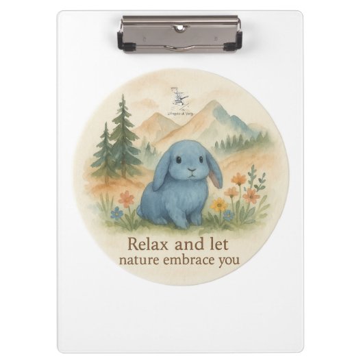 Ontspan en laat de natuur je omarmen klembord (Voorkant)